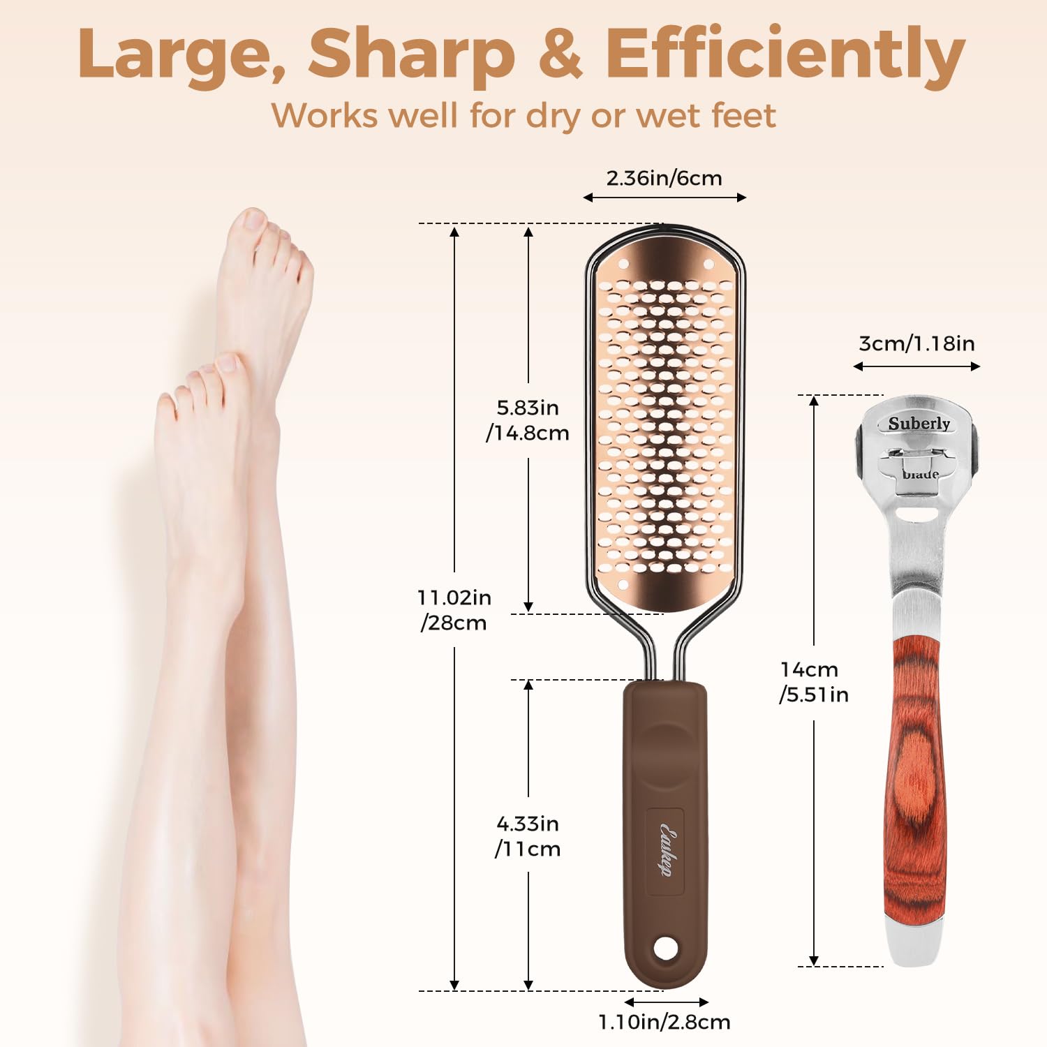 Easkep dead-skin removal action captures effective scrubbing of tough calluses.