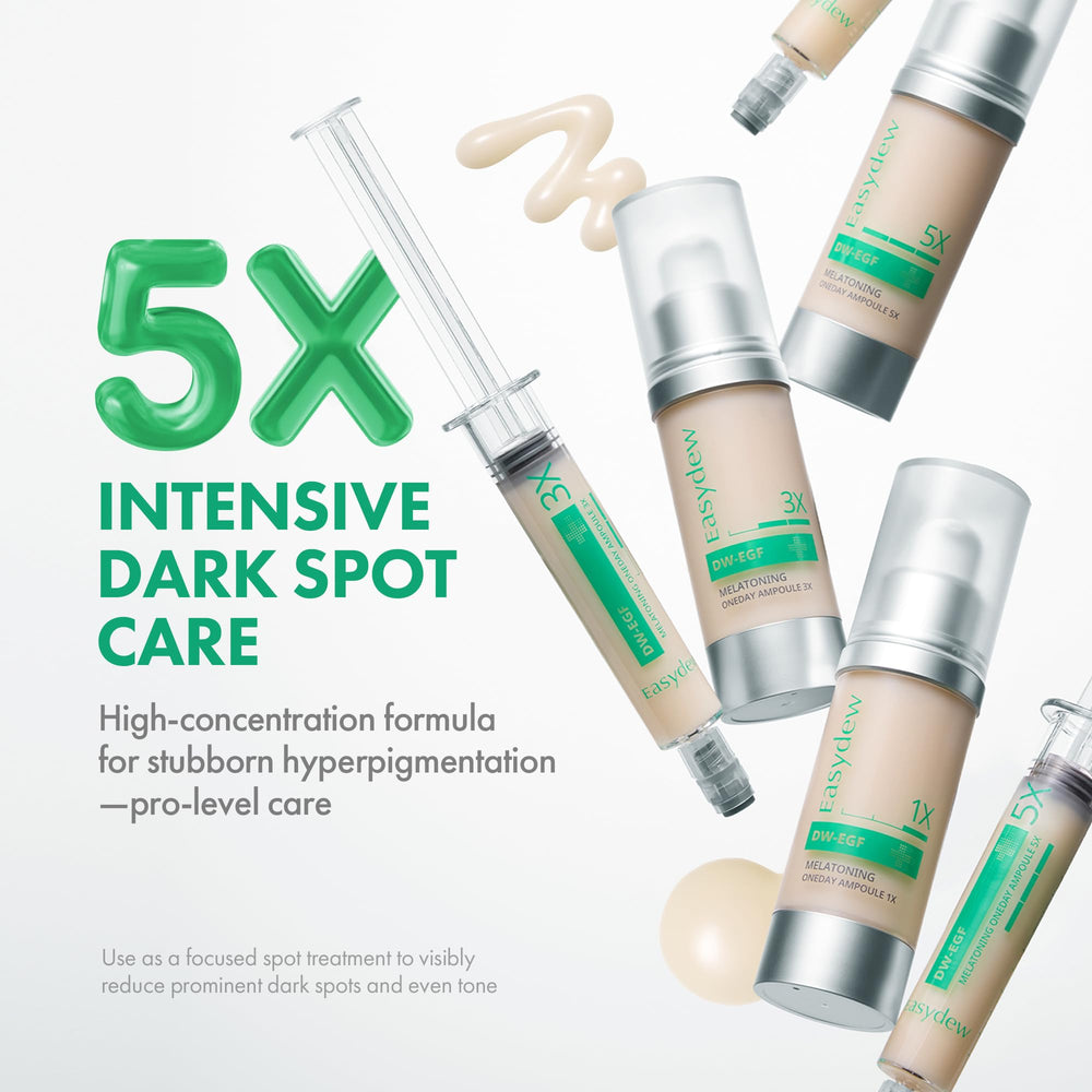 EASYDEW DW-EGF Melatoning Ampoule pump top delivers precise, waste-free application.