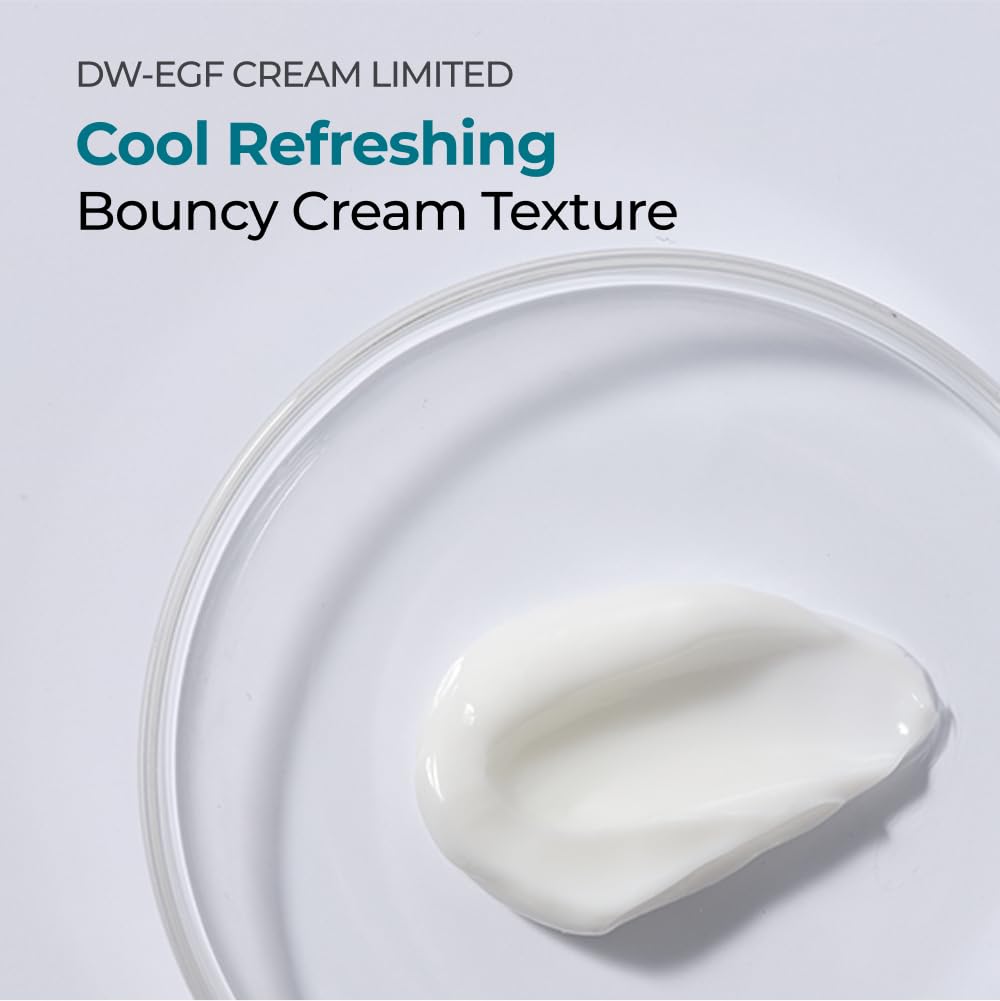 Morning skincare routine featuring EASYDEW DW-EGF Cream after cleansing