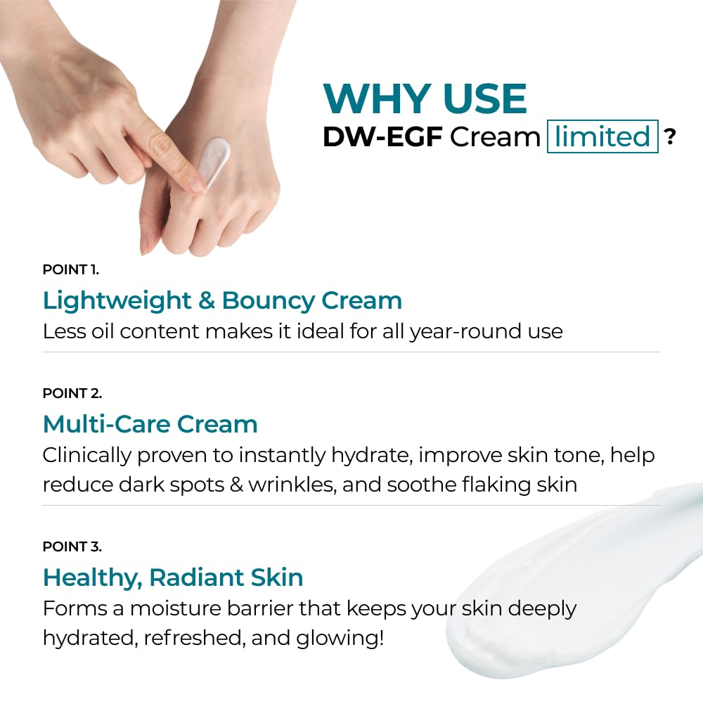 Vanity shelf scene with EASYDEW DW-EGF Cream suggests year-round hydration