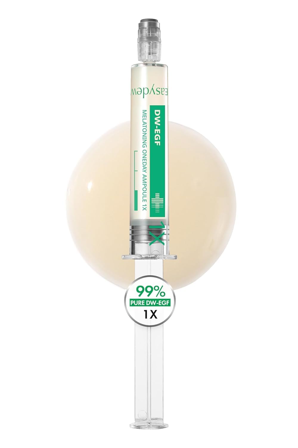 Easydew DW-EGF Melatoning Ampoule bottle with pump for precise, waste-free application.