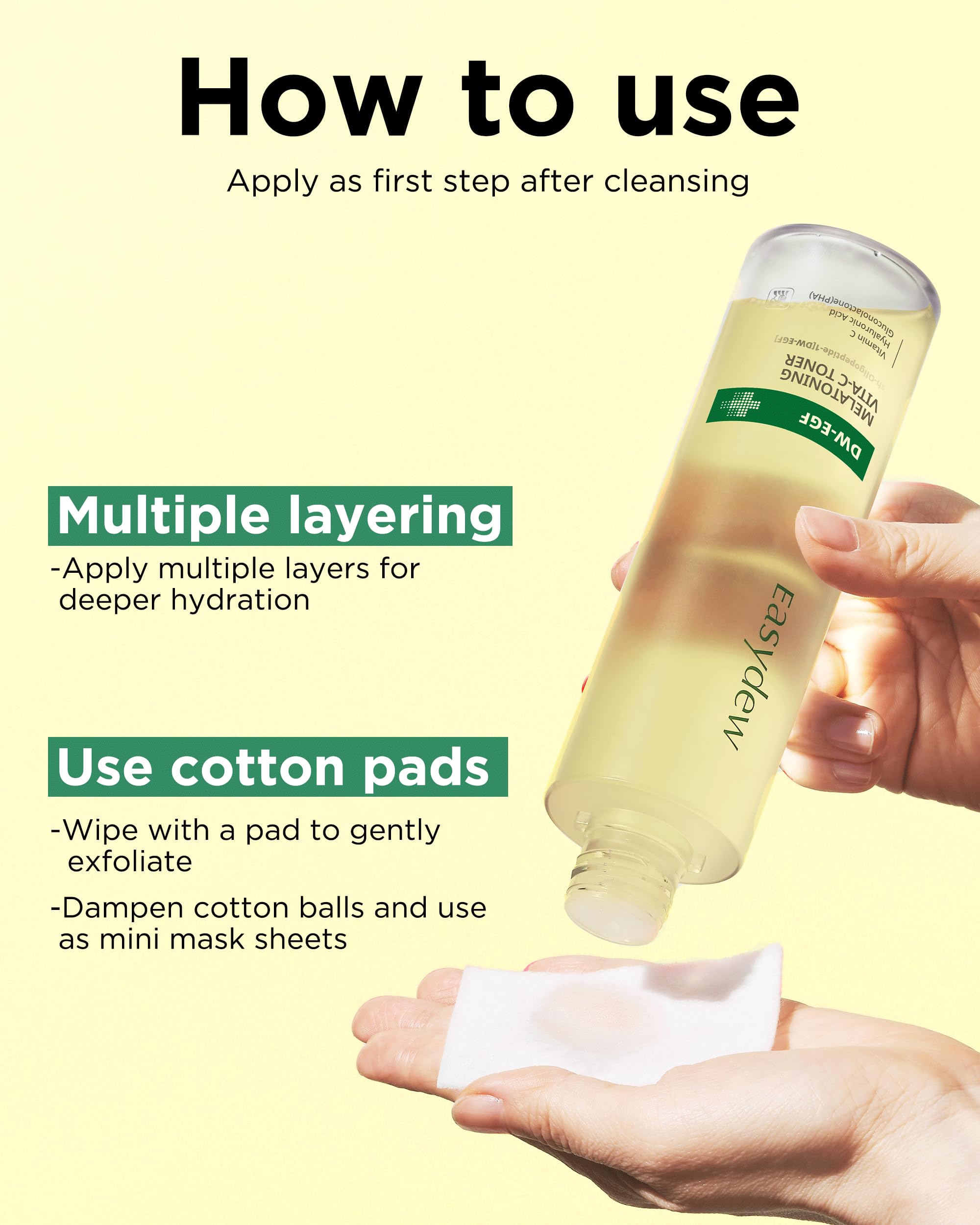 EASYDEW DW-EGF ingredients display liposome delivery concept