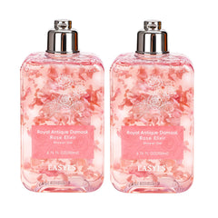 Easyes Rose Elixir bottle pour highlights gentle foam for daily cleansing.