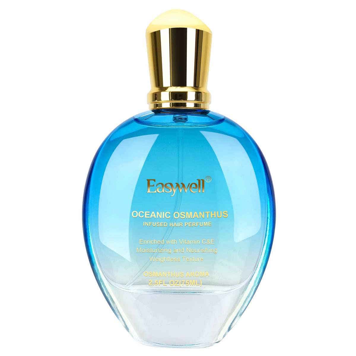 EASYWELL Hair Perfume bottle close-up showing gentle conditioning and fragrance