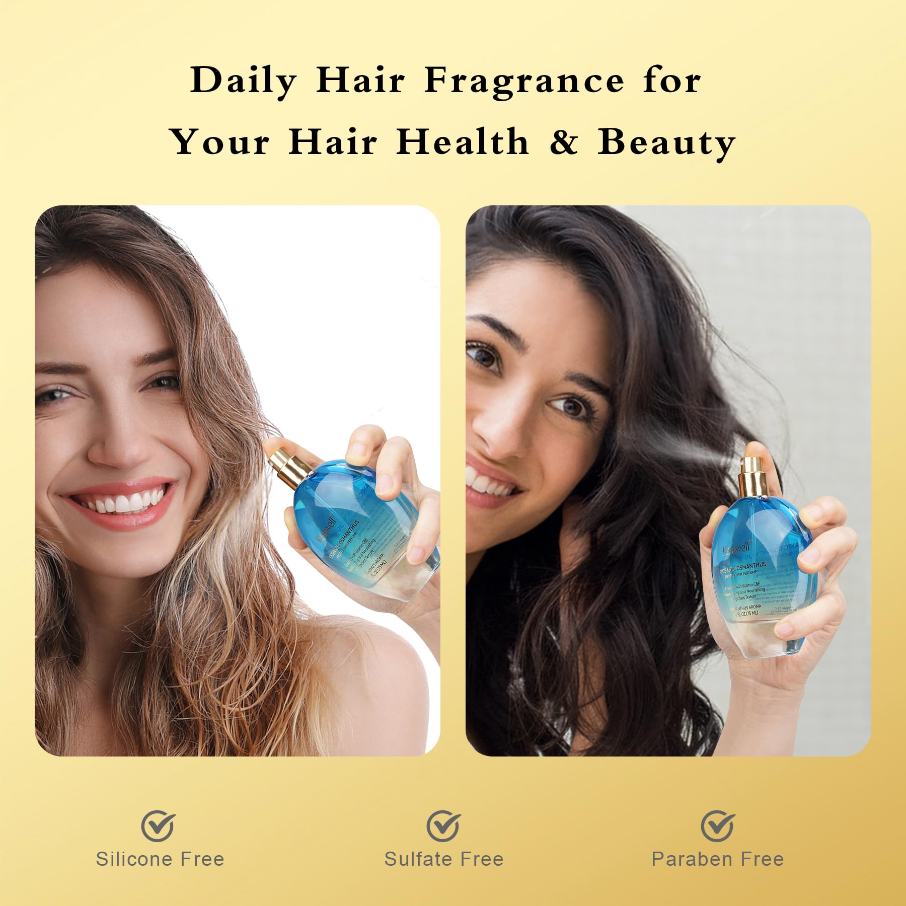 EASYWELL Hair Perfume notes: lemon and bergamot atop a green fresh opening