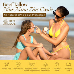 Eat My Face beef tallow sunscreen ingredients include skin nourishing oils and vitamins.