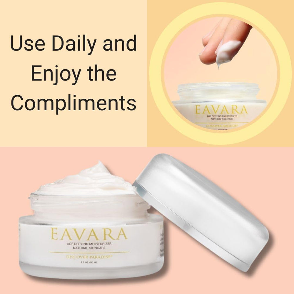User applying Eavara moisturizer as part of a morning routine.
