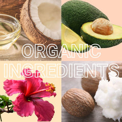 Natural ingredients with mango butter green tea and avocado for radiance.