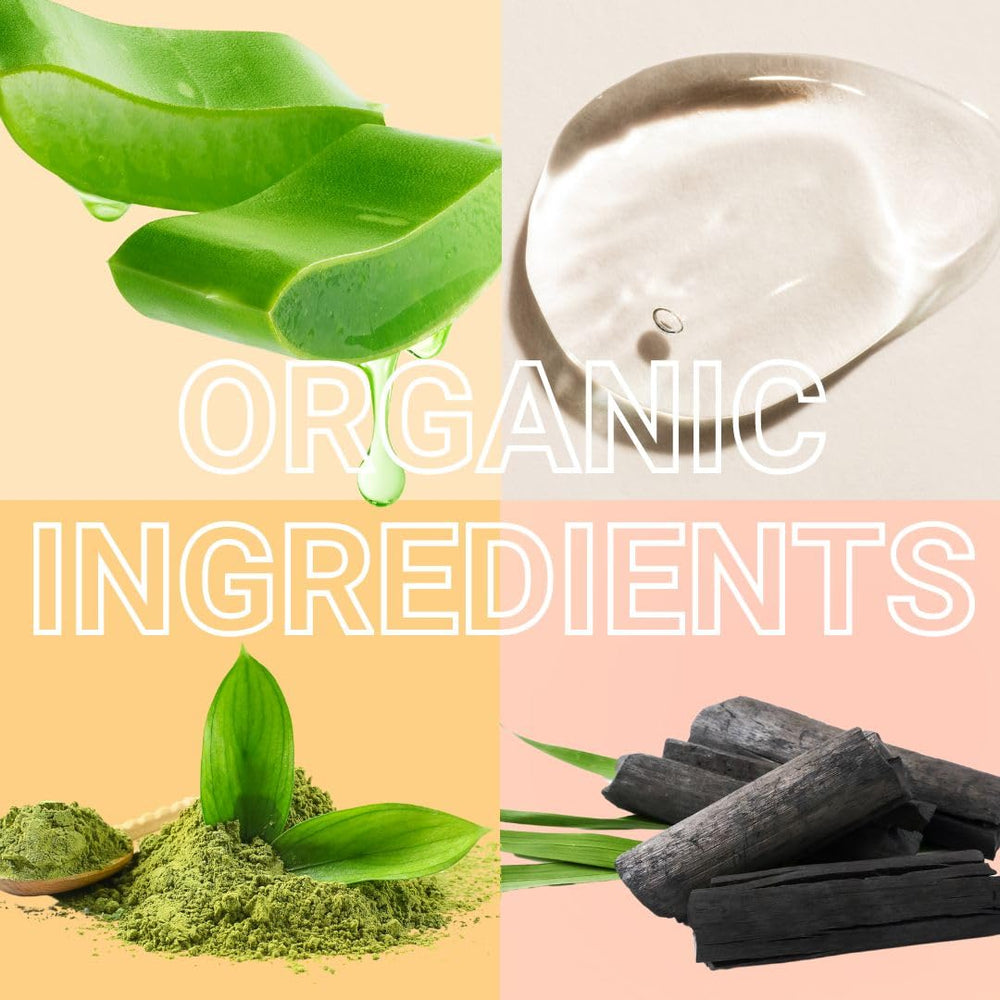 Eavara Organic Face Wash with charcoal exfoliant helping unclog pores for clearer skin.