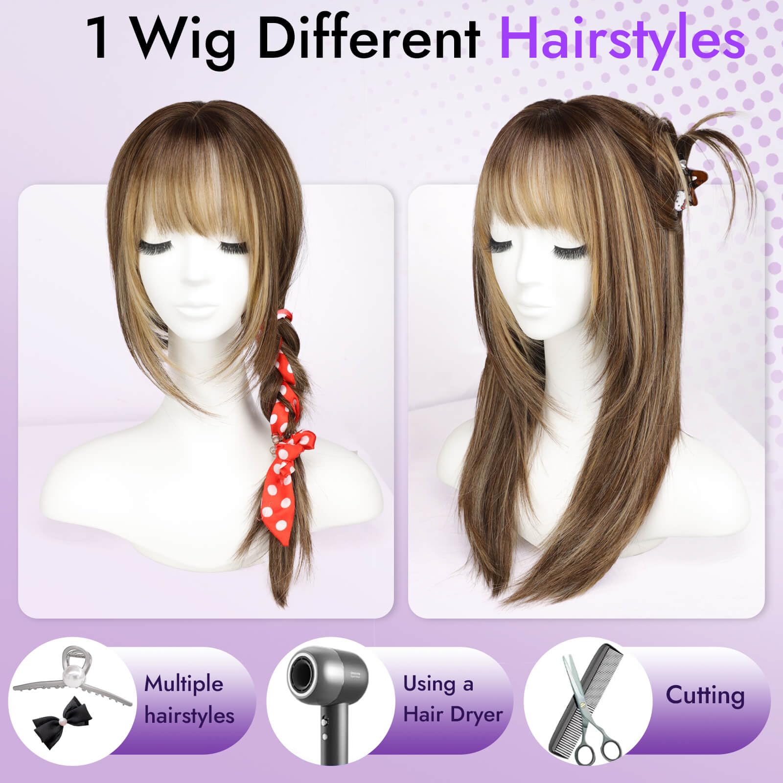 Eawwii medium-length bangs offer a versatile, everyday look.