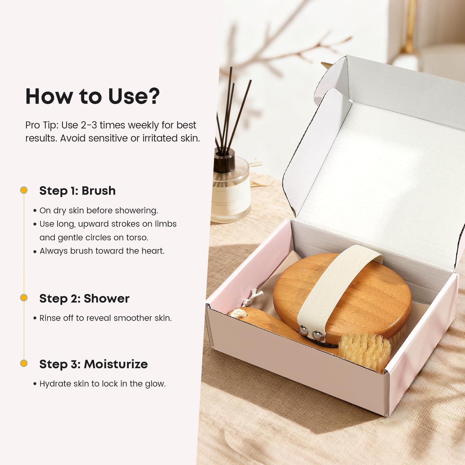 eaxun Glow after use image suggests smoother skin and refreshed feel