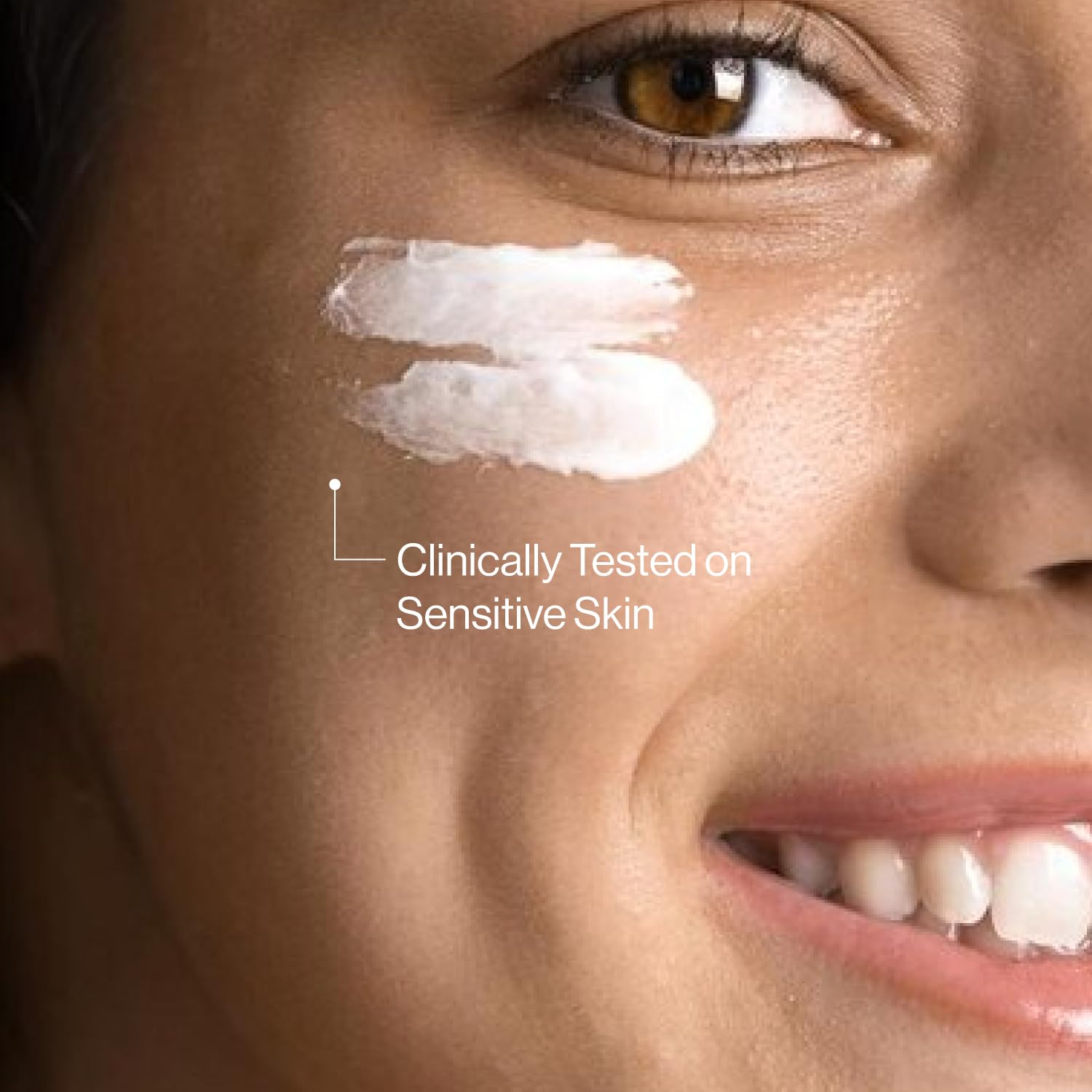 eb5 Daily Repair Eye Treatment application near eye area demonstrating gentle massage.