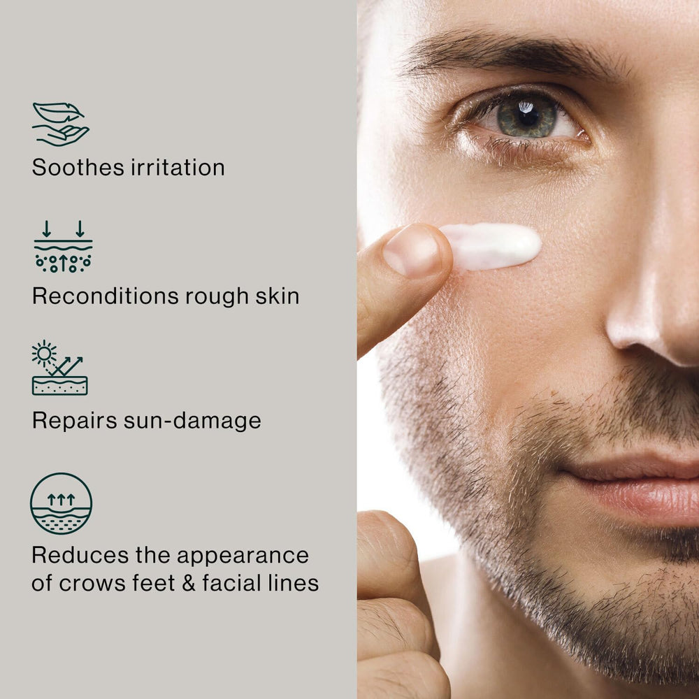 eb5 Men's Face Cream texture close-up highlighting lightweight hydration