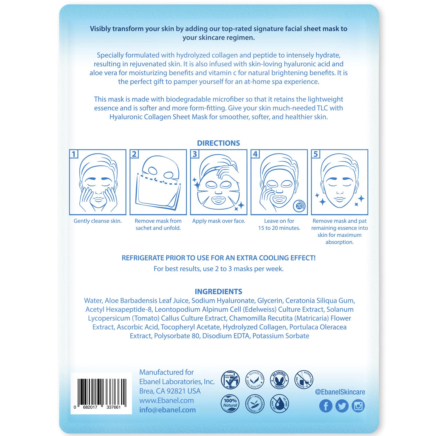 Daily-care Ebanel anti-aging mask for a spa-like routine