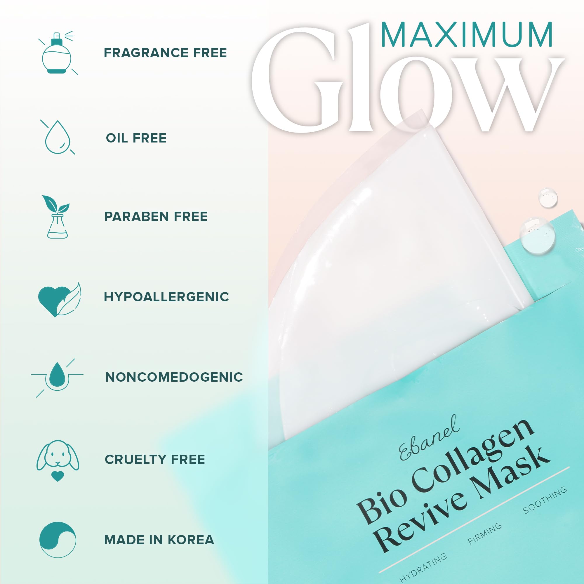Hyaluronic acid hydration feature on Ebanel mask