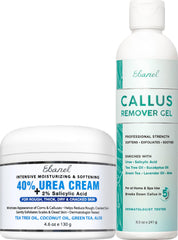Ebanel callus remover gel packaging shown for at-home pedicure care