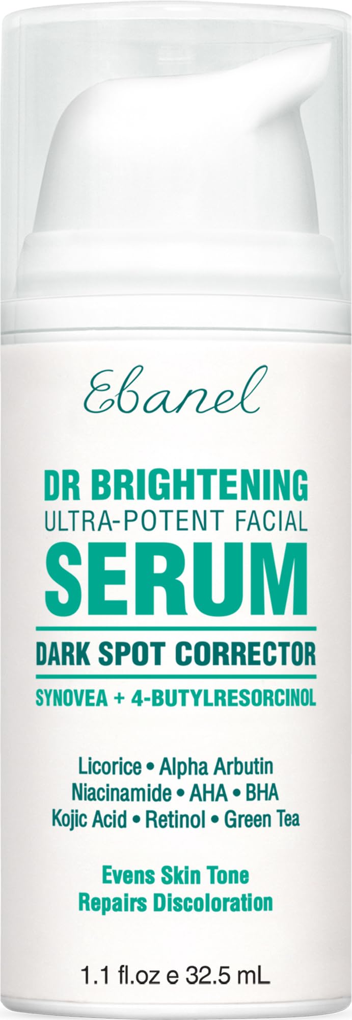 Ebanel Dark Spot Remover bottle for face shows targeted brightening for an even tone