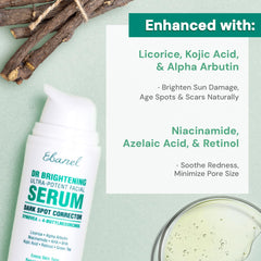 Neck application demonstrates use beyond the face with Ebanel serum