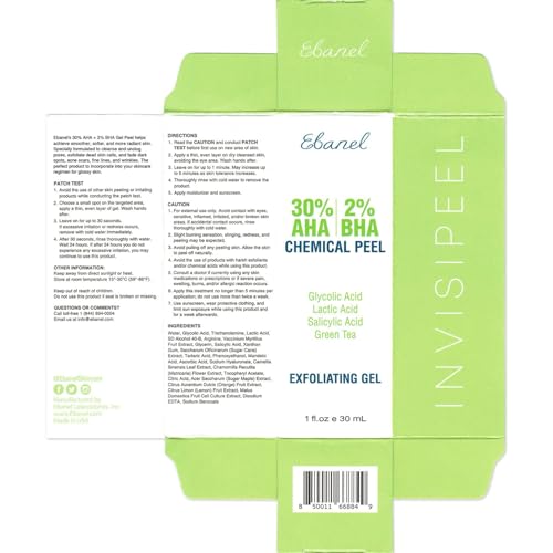 Ebanel exfoliating gel in hand suggesting improved texture after use