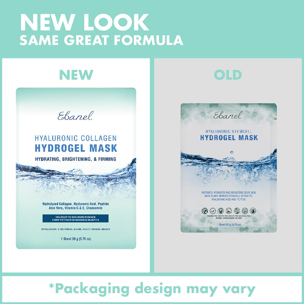 Ebanel hydrogel collagen mask hydrogel closeup, moisture-rich reservoir.