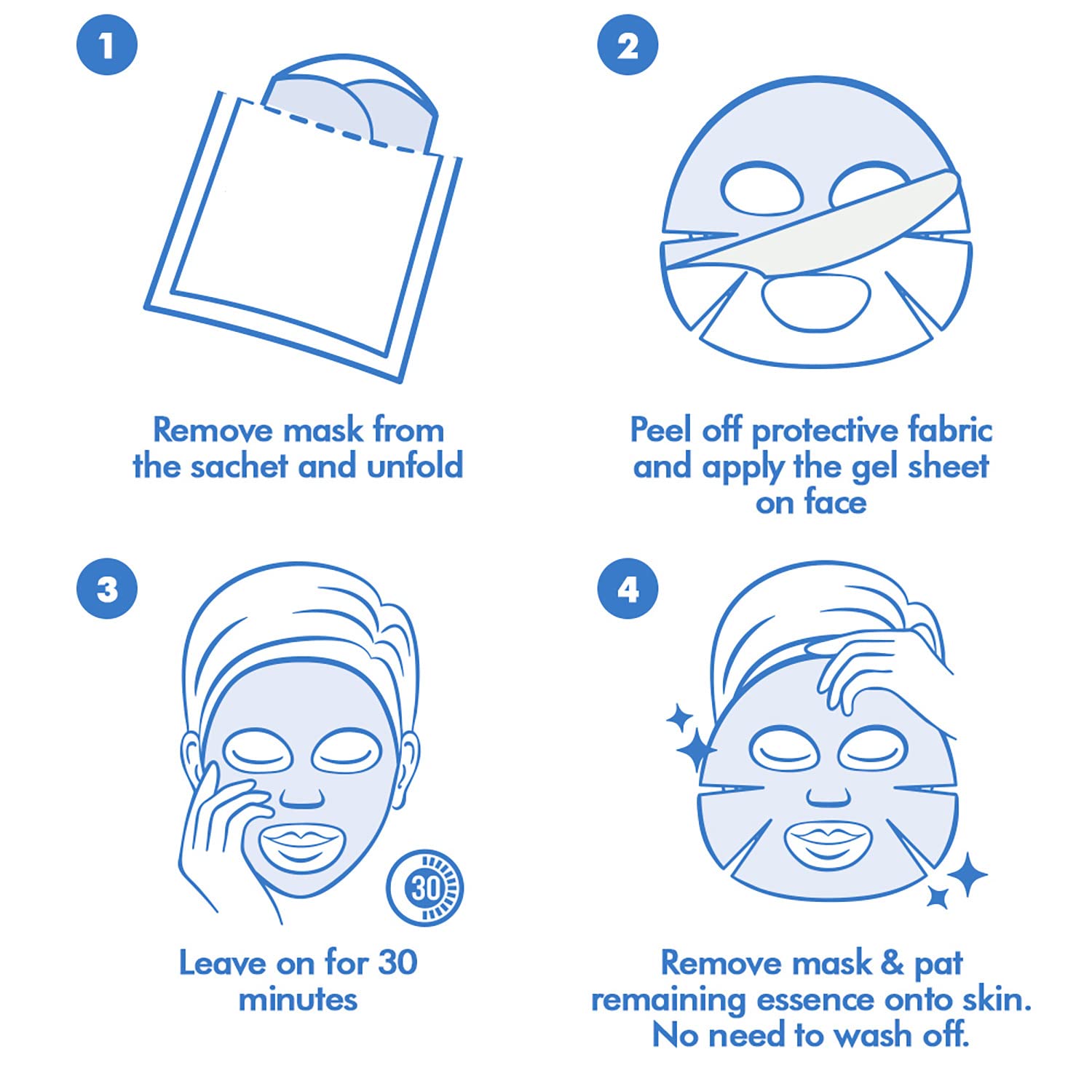 Ebanel hydrogel collagen mask inside packaging, 10 sheets.