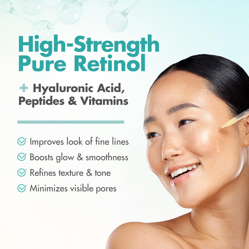 Ebanel Retinol Serum texture closeup shows creamy, lightweight formula.