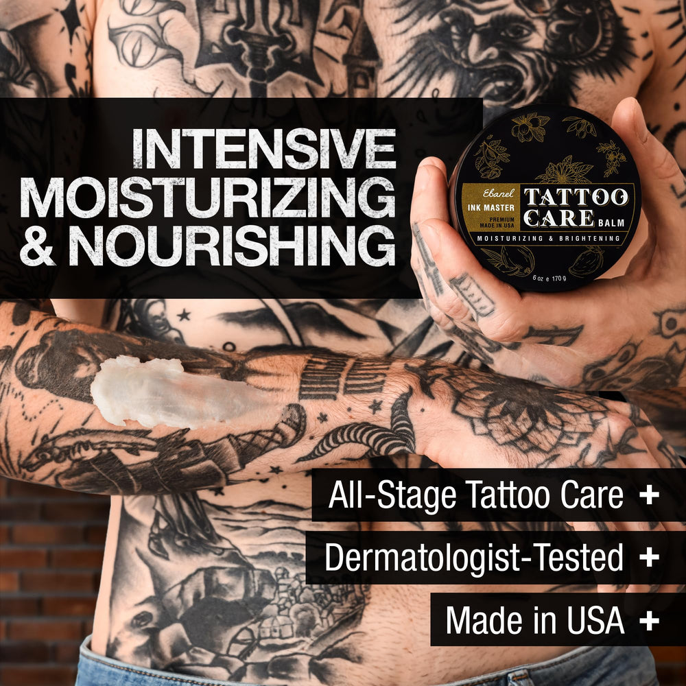 Premium tattoo aftercare butter jar for ink protection.