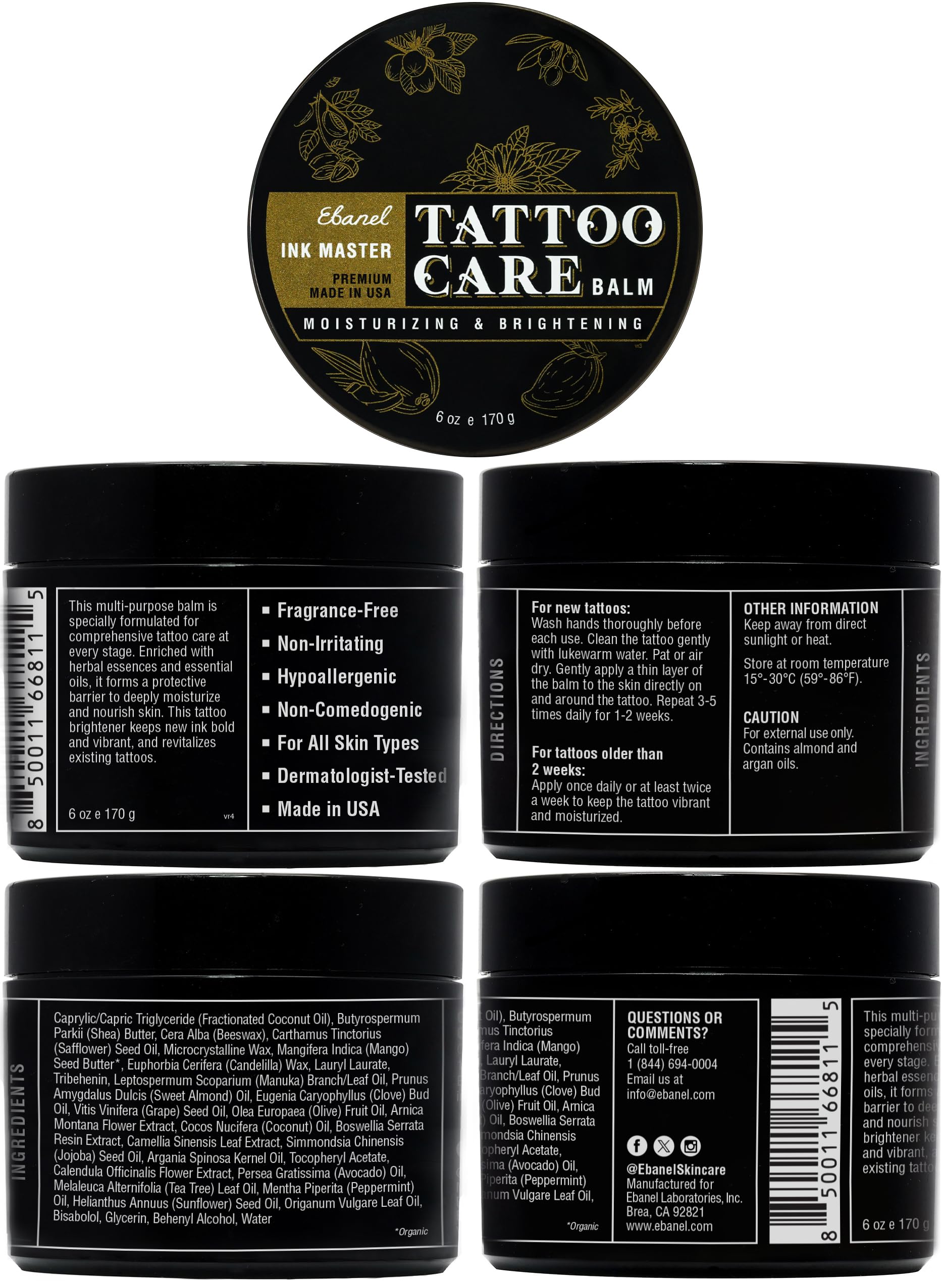 At-home tattoo aftercare routine with Ebanel Tattoo Balm