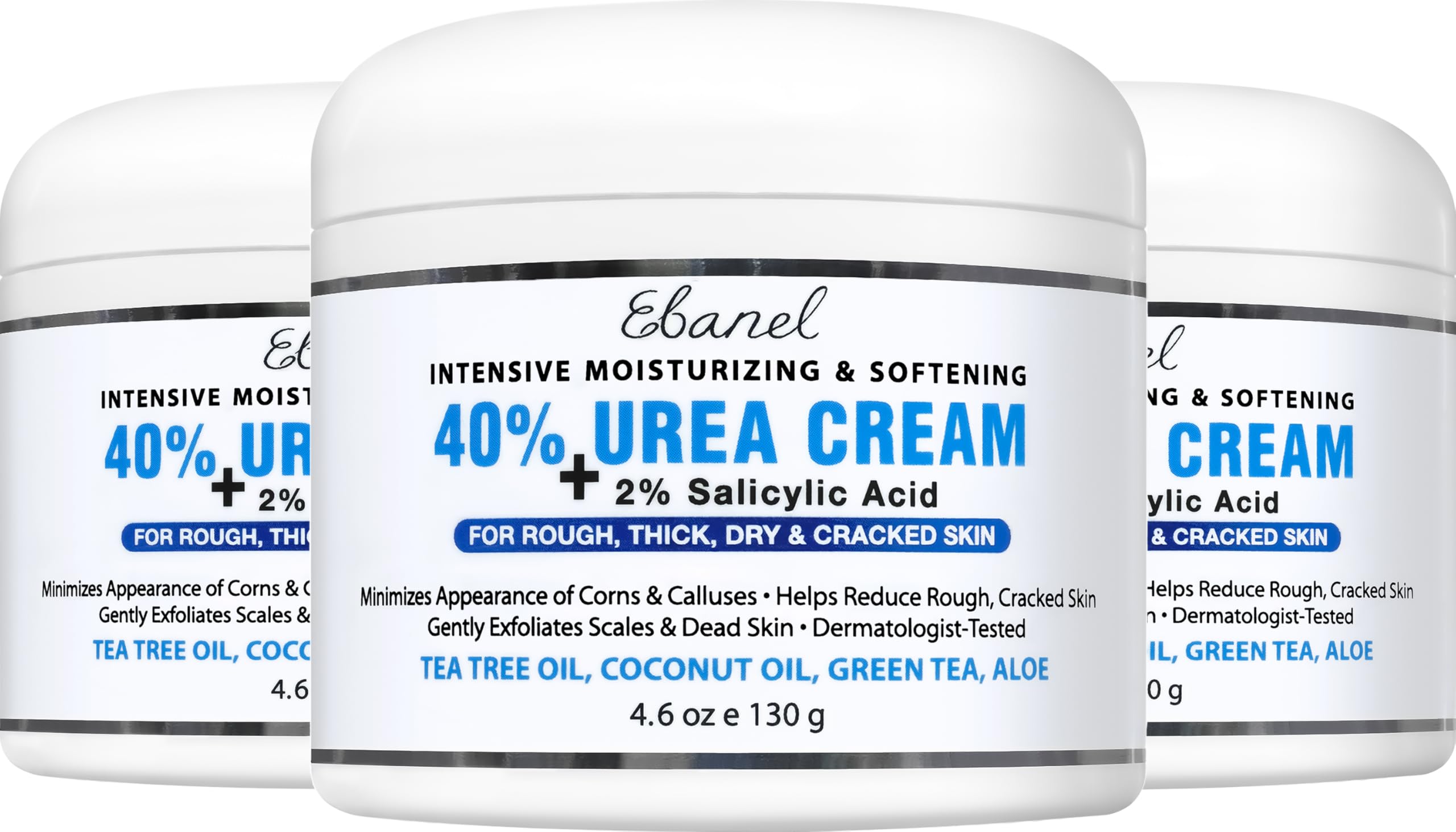 Ebanel Urea 40% Foot Cream bottle provides deep moisture and barrier support.