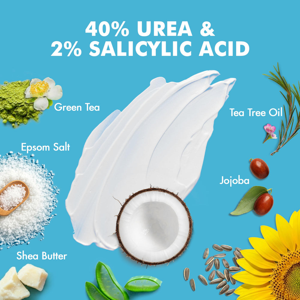 Ebanel 40% urea cream tube for intense moisture on feet