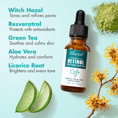 Ebanel Witch Hazel and Green Tea refine pores and clarity.