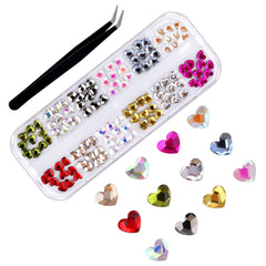 EBANKU valentines heart nail gems for precise nail art designs.