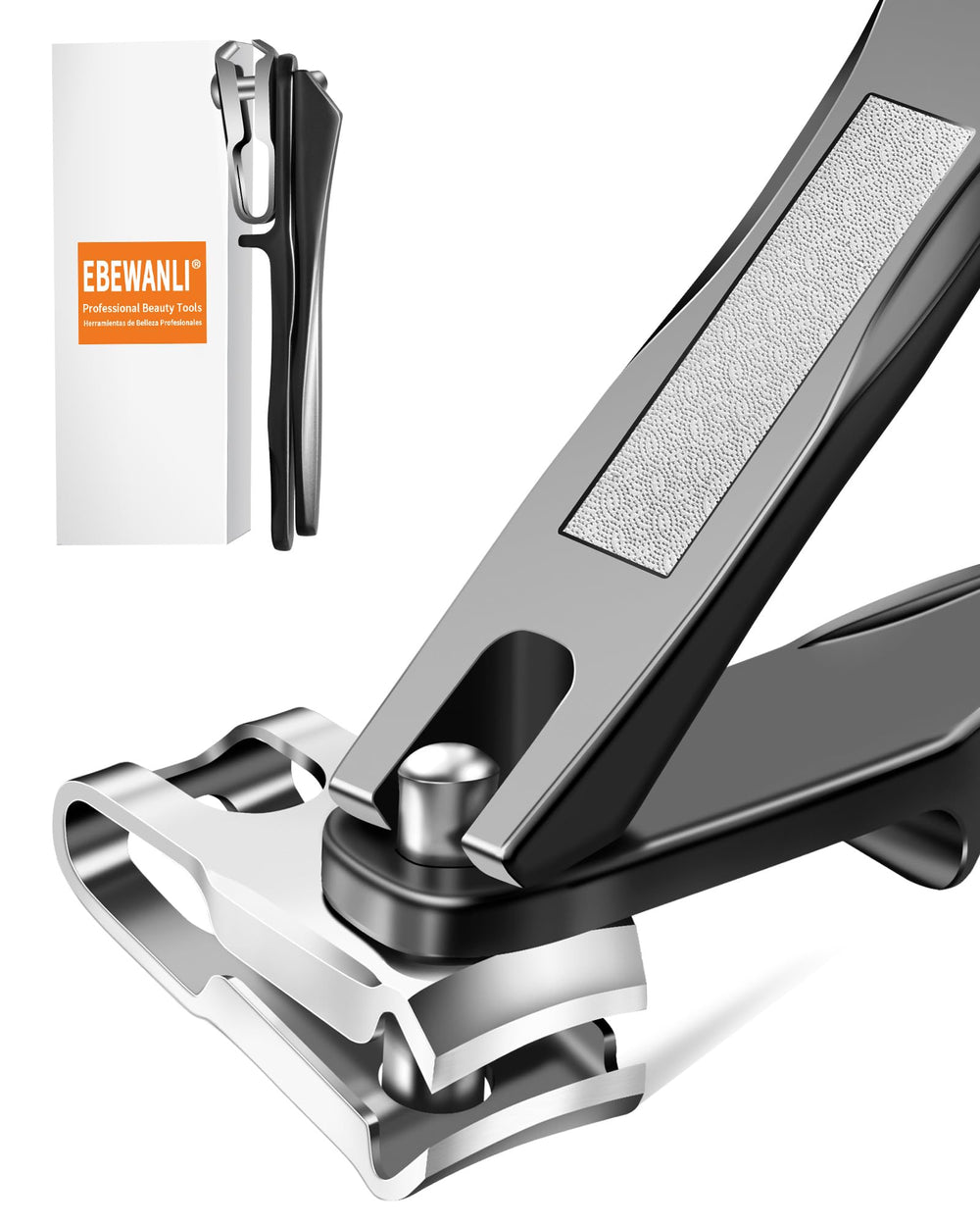 EBEWANLI 360-rotating-head toenail clippers for easy angles on thick nails.