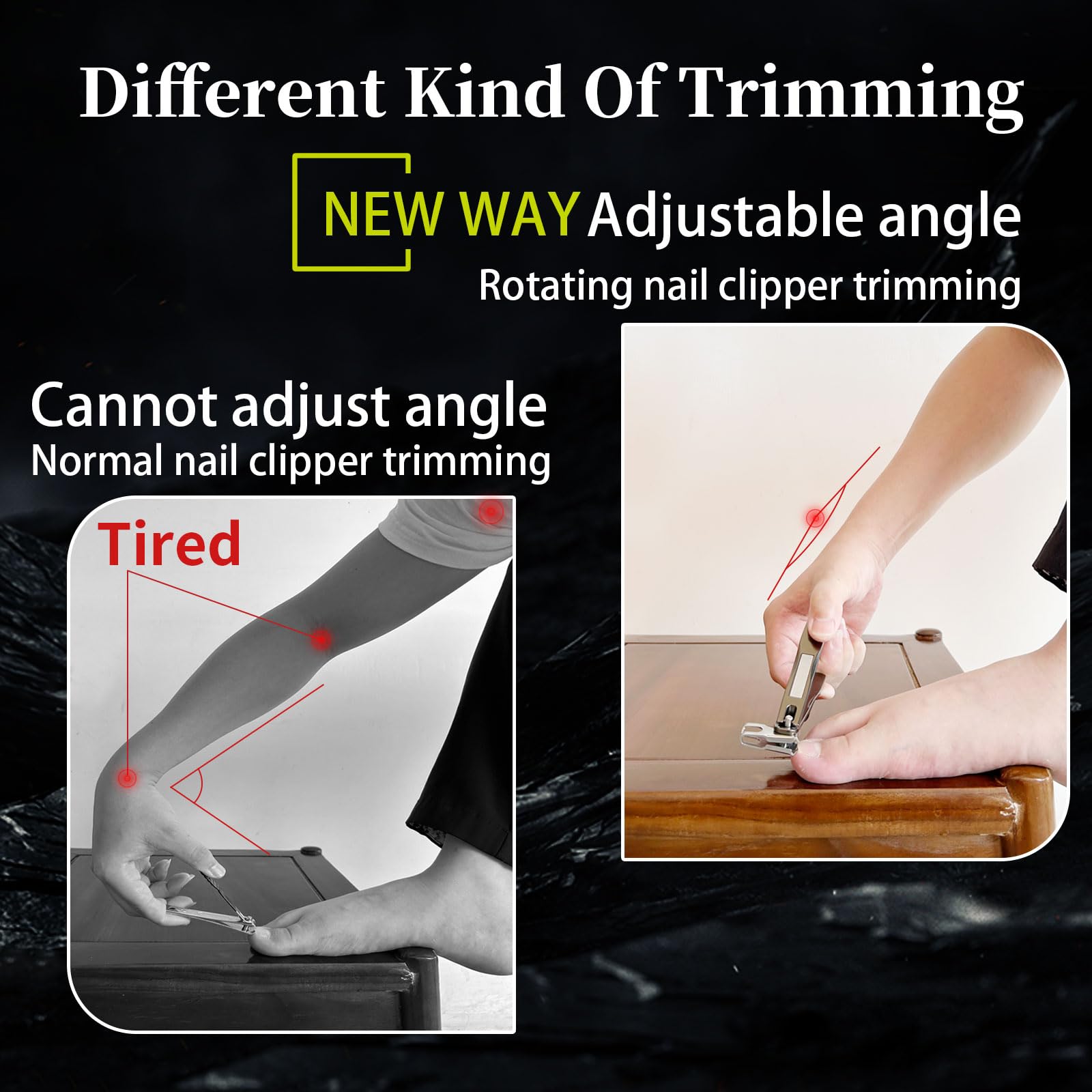 EBEWANLI stainless steel clippers stay sharp for thick nails.