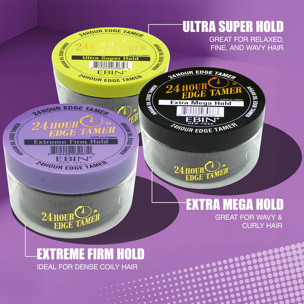 EBIN NEW YORK edge tamer on natural hair controls flyaways