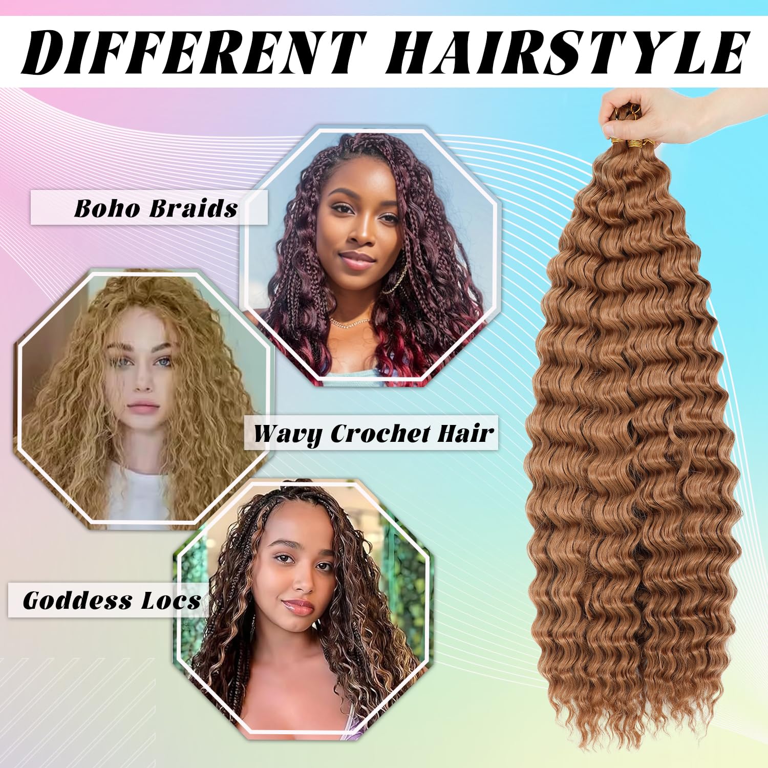 EBORAY braid installation demo highlights quick crochet setup and comfortable wear.