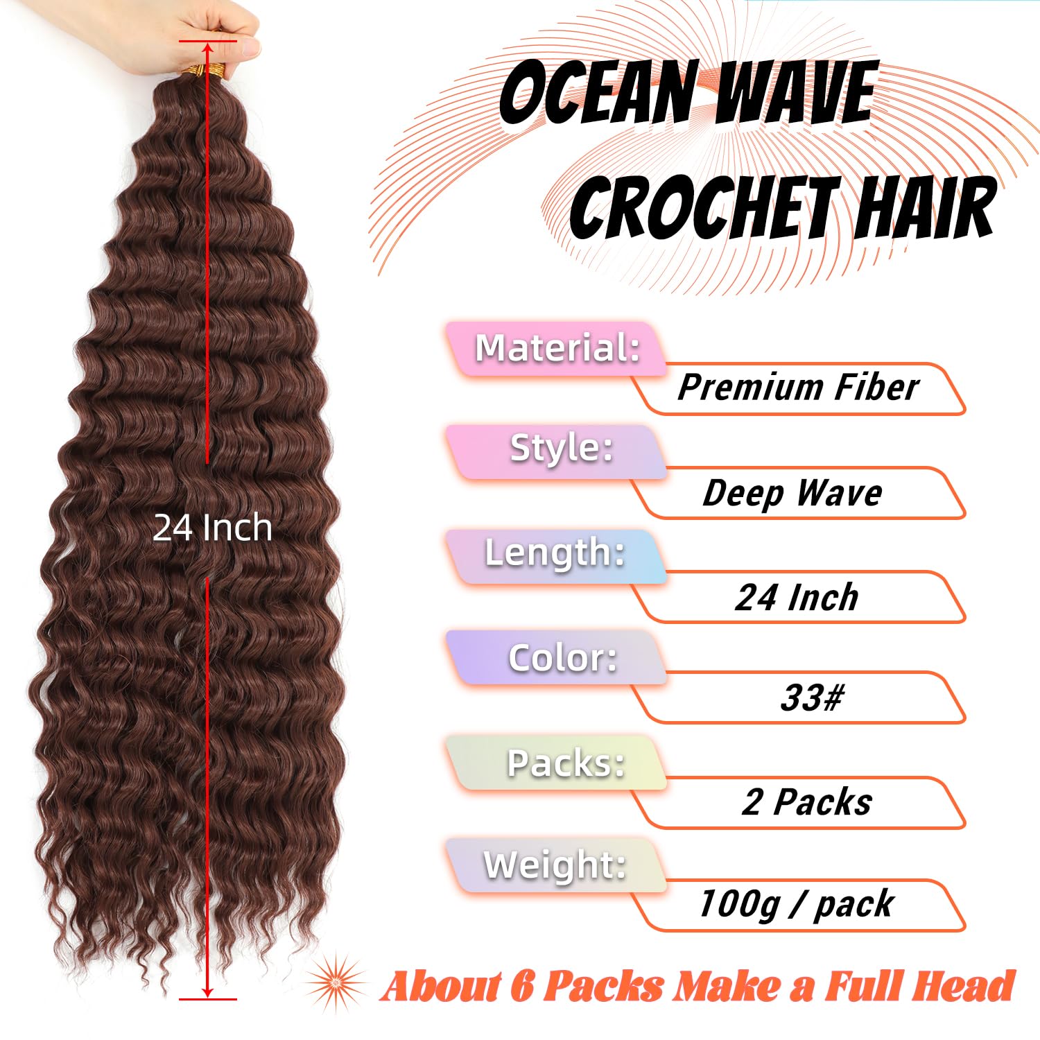EBORAY crochet braiding hair offers a soft touch and blends well.