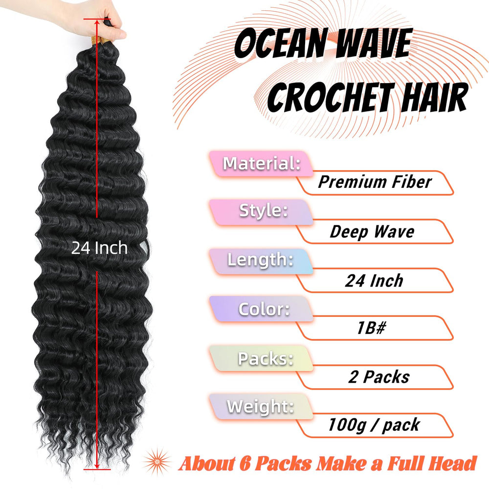 EBORAY deep wave texture close-up highlights soft, natural-looking curls and volume