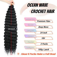 EBORAY deep wave texture close-up highlights soft, natural-looking curls and volume