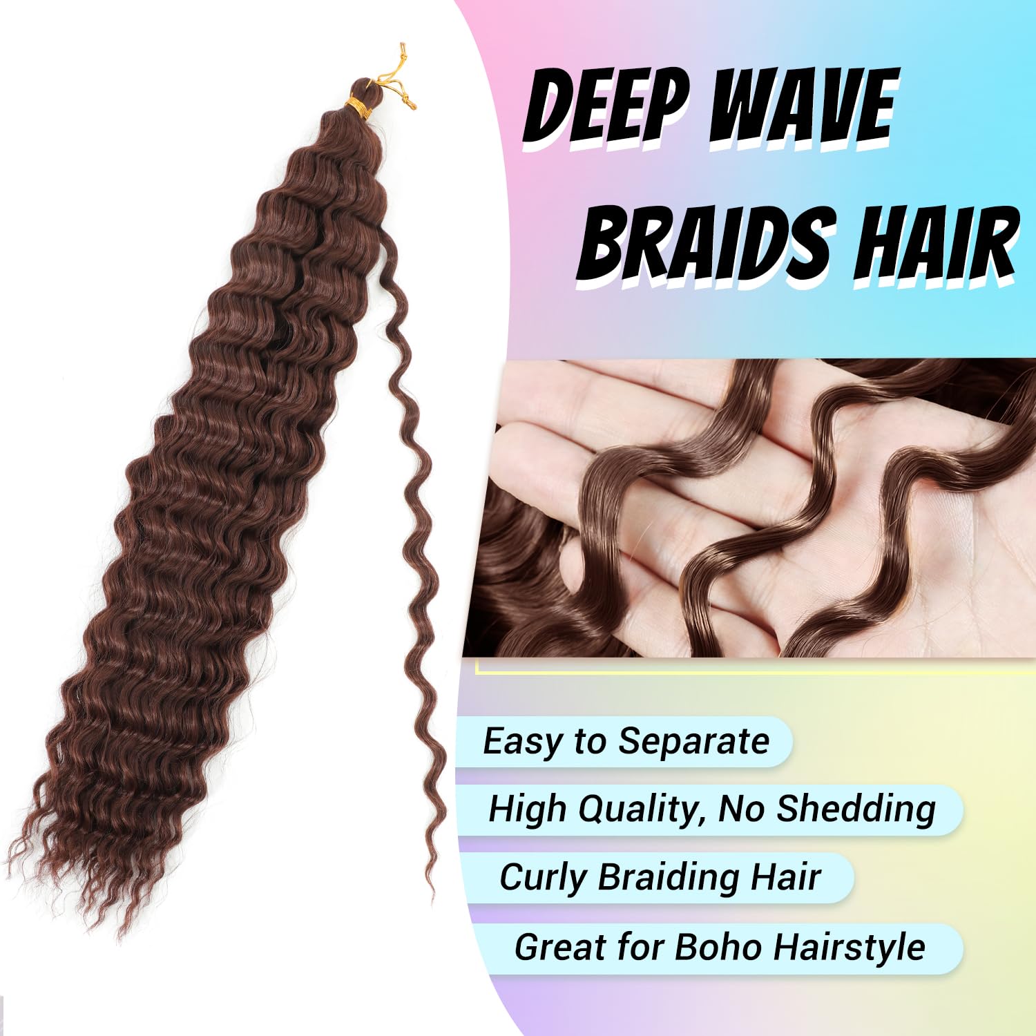 EBORAY lightweight braiding hair comfortable for extended wear.