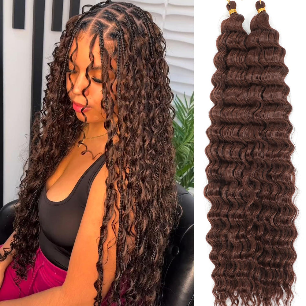 EBORAY Ocean Wave deep wave hair, 24 inch, ready for crochet braids.