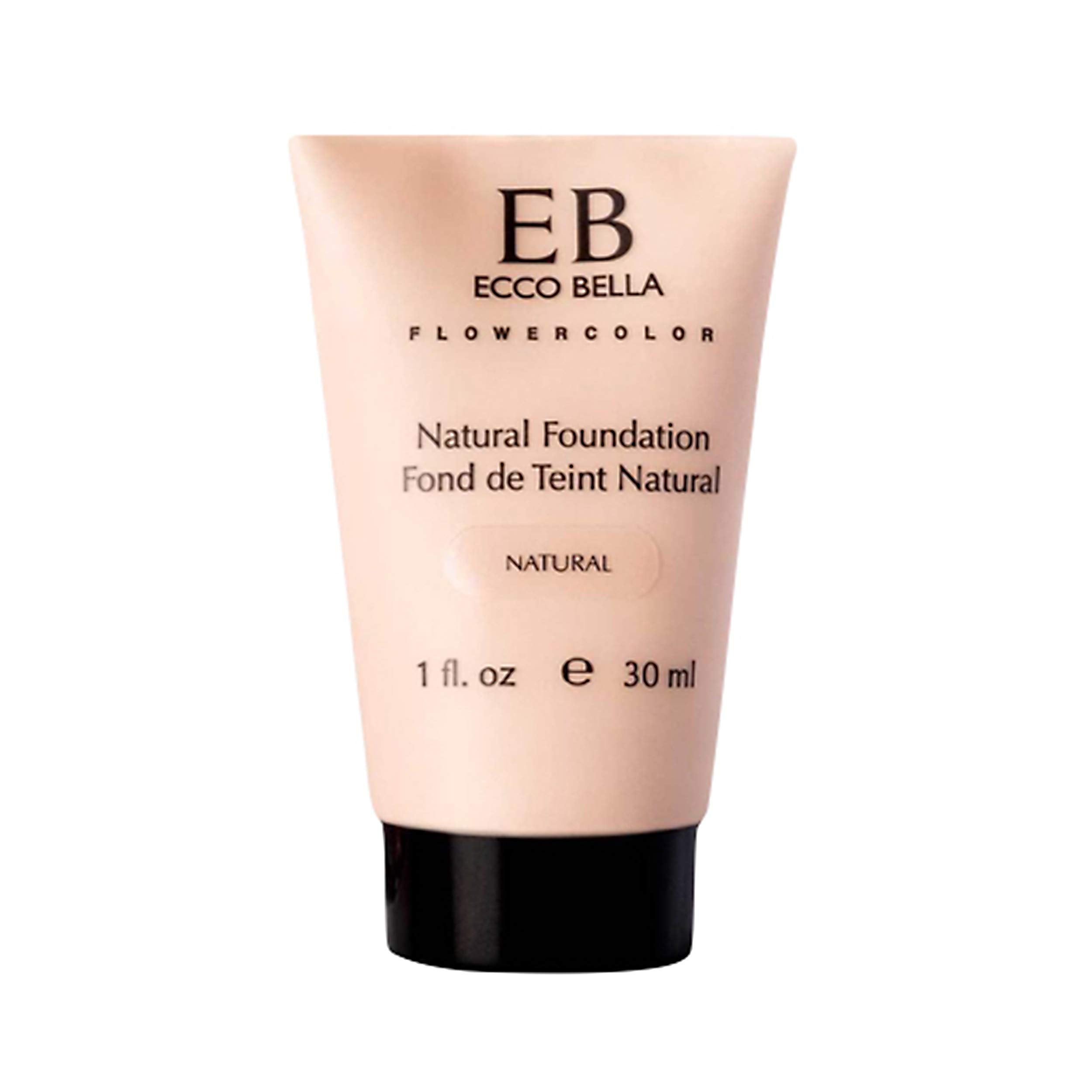 Ecco Bella foundation bottle showcasing natural coverage and a lightweight feel.