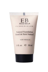 Ecco Bella Liquid Foundation bottle showing vegan formula for everyday hydration