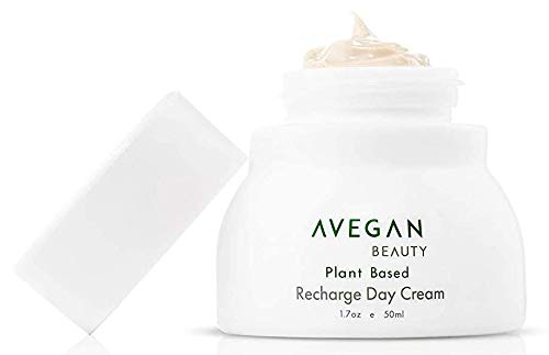 Ecco Bella Recharge Day Cream packaging highlights vegan branding and cruelty-free ethics.