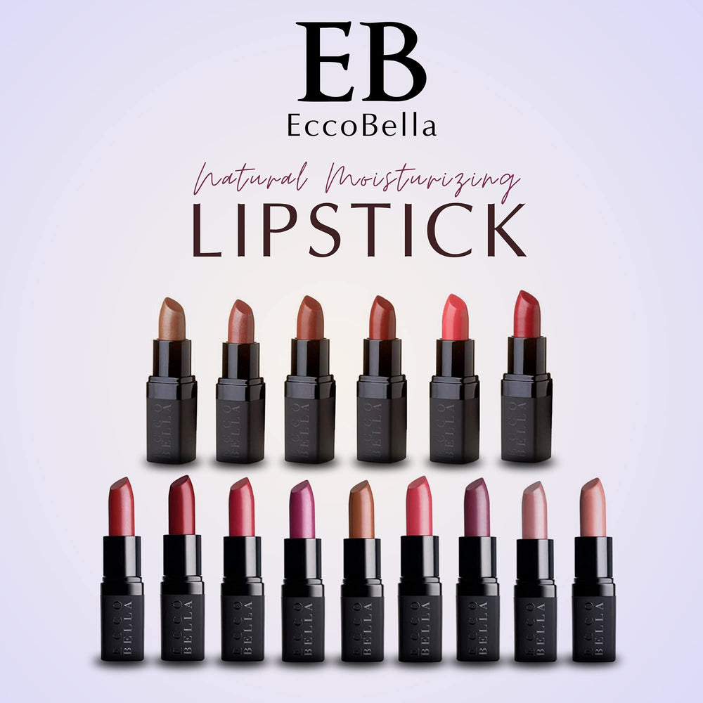 Ecco Bella Sangria lipstick texture is creamy and glide-on.