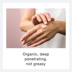 Ecco Bella Vanilla Body Lotion hand-application demonstrates quick absorption