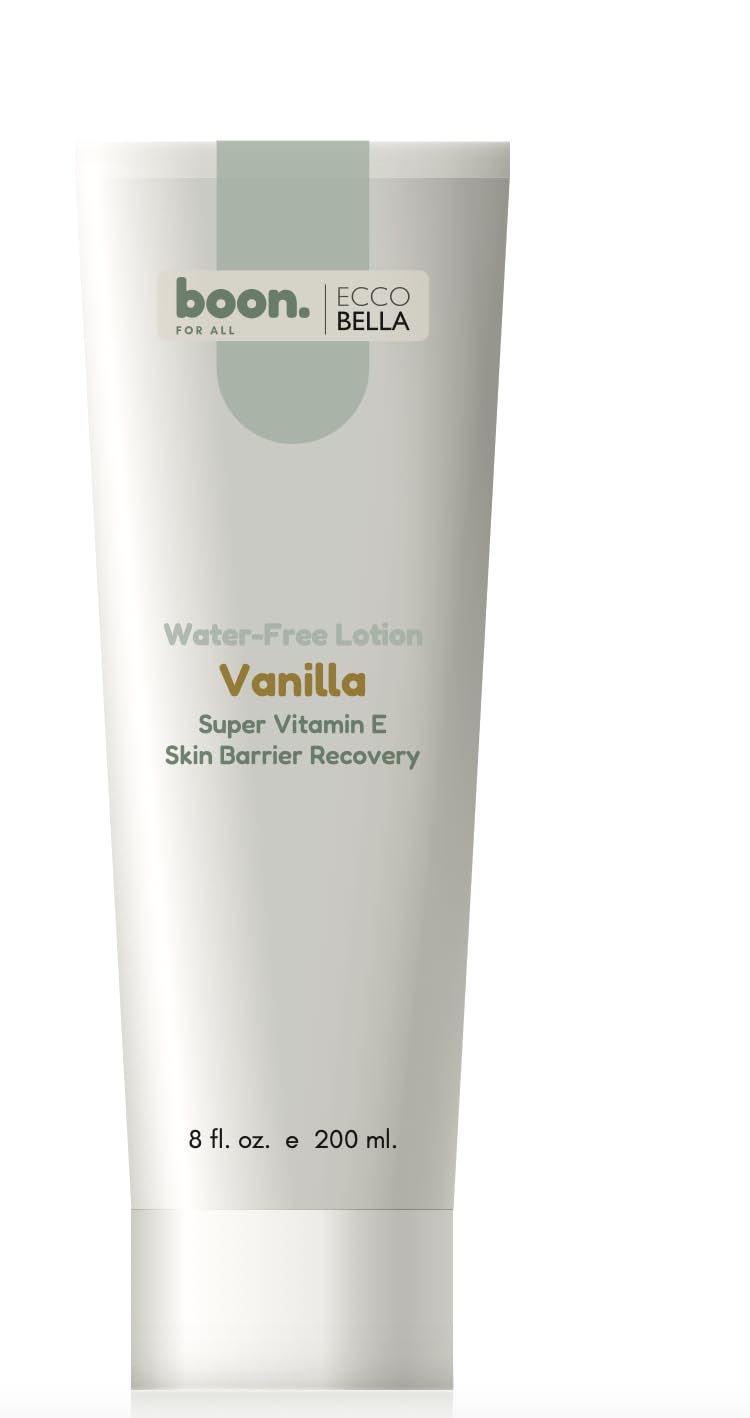 Ecco Bella Vanilla Body Lotion pump for easy, long-lasting hydration