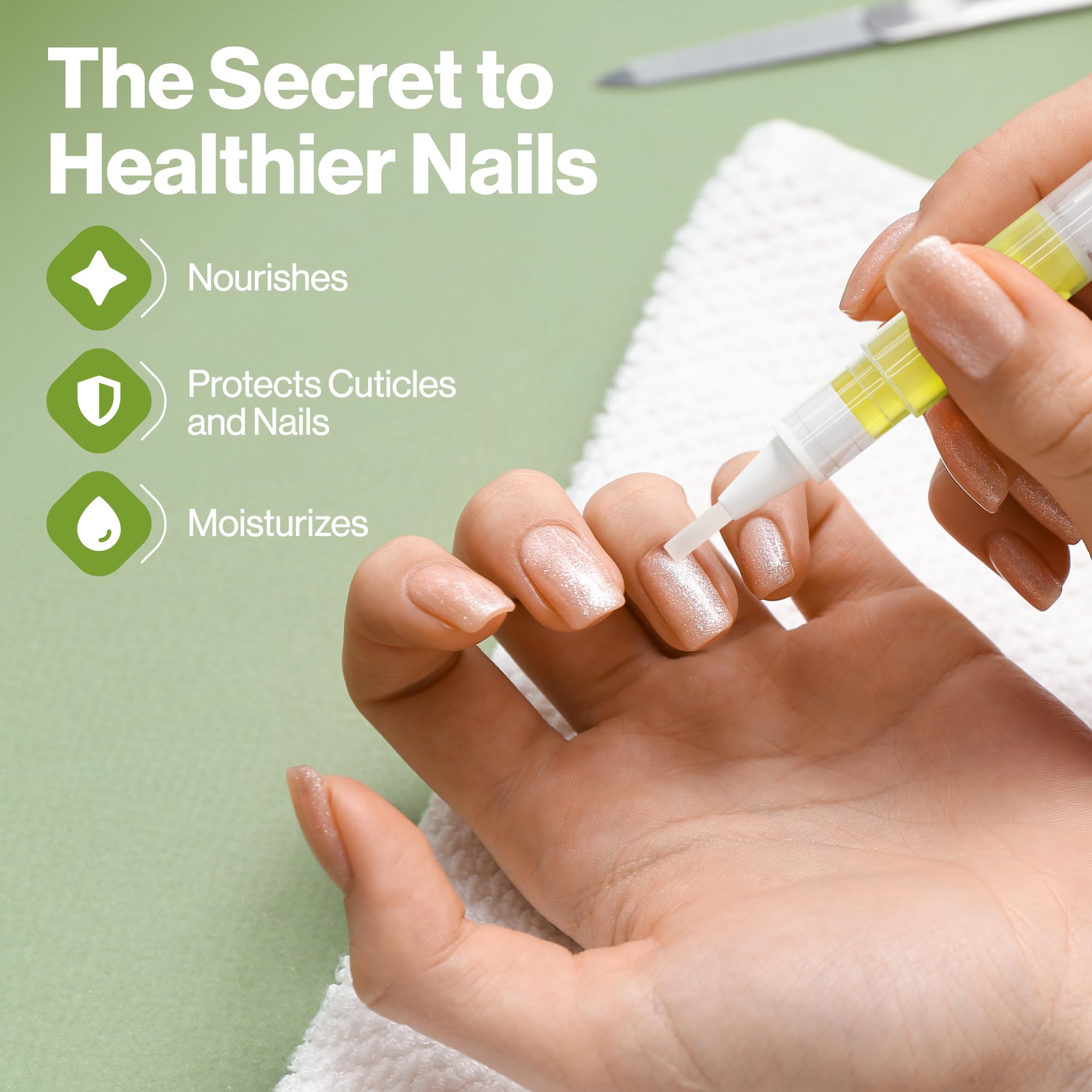 ECCO PURE Nails receive cuticle nourishment after treatment.