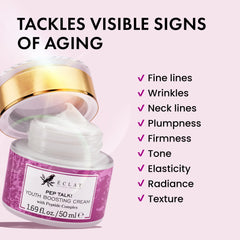 Eclat Skincare vial highlighting collagen peptides and vitamin C benefits