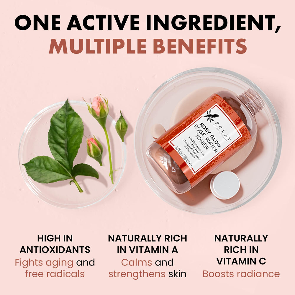 Application shot demonstrates gentle toning after cleansing for refreshed skin.